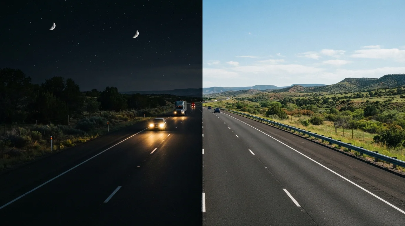 Night Driving vs. Daytime Driving: How Risk and Perception Shift After Dark