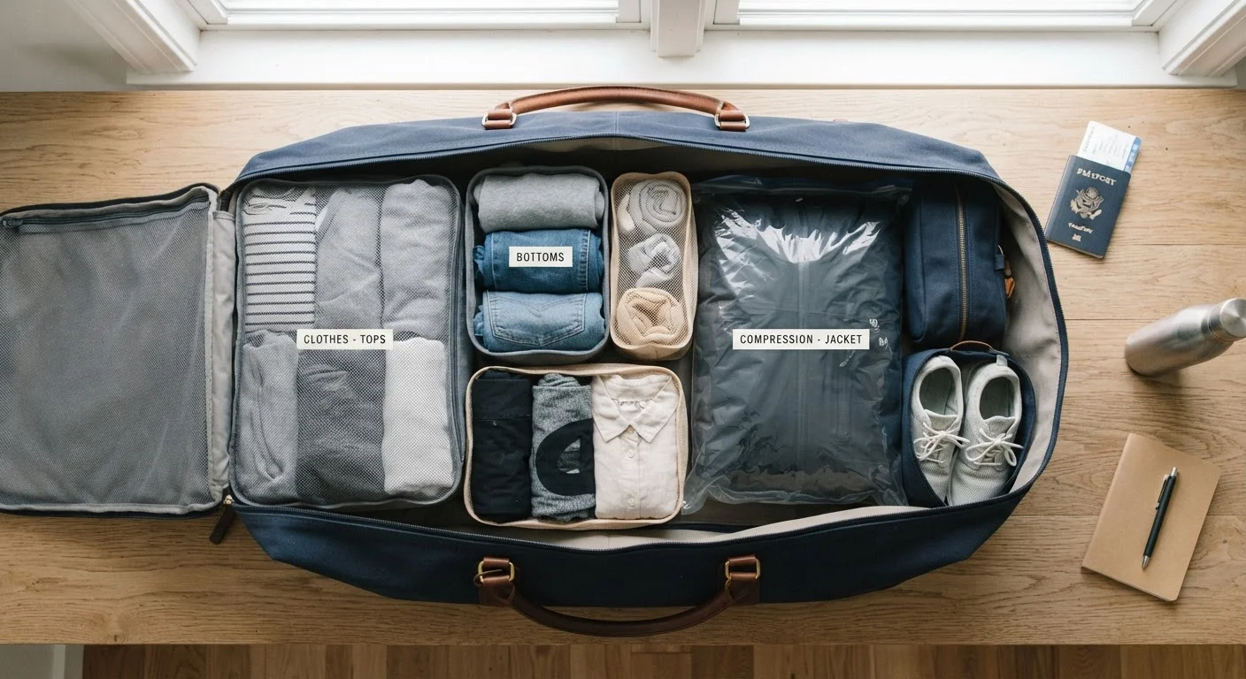 Packing Cubes, Compression Bags, and Rolling: Compared by Actual Use Case