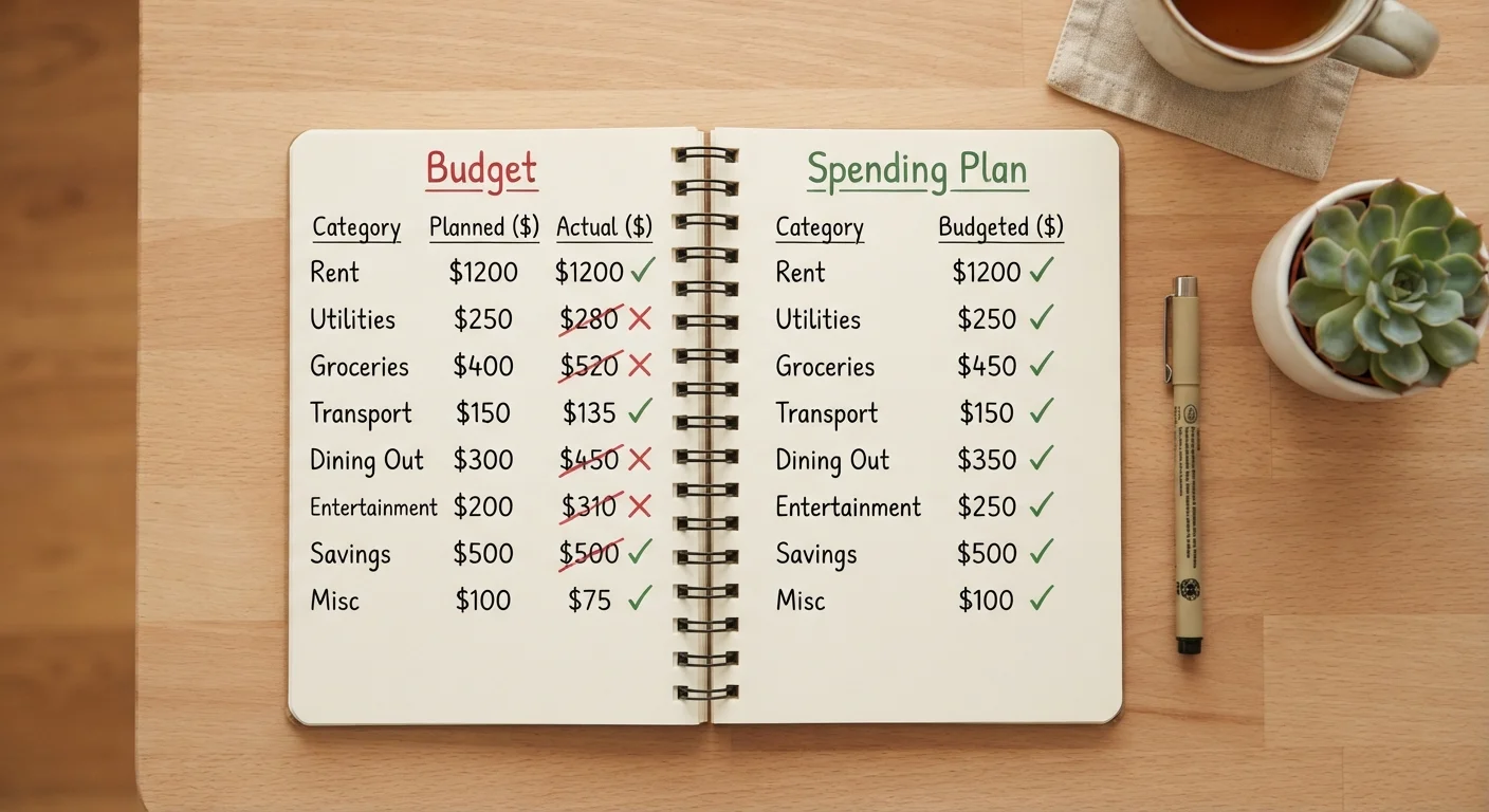 The Real Difference Between a Budget and a Spending Plan