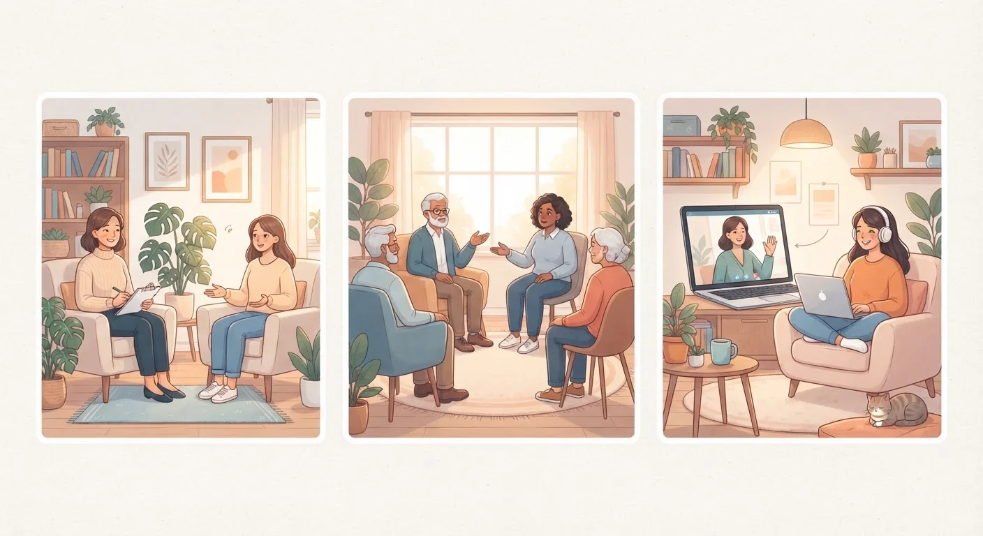 Therapy Formats Explained: Individual, Group, and Online Sessions